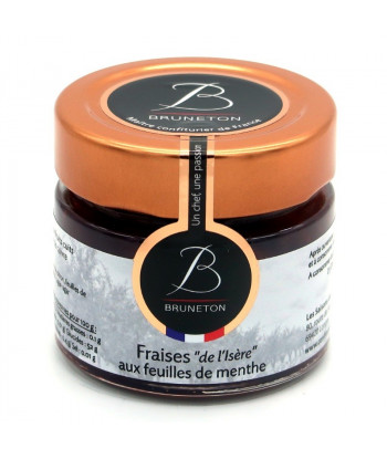 Confiture Extra Fraises de l'Isère à la menthe fraîche - Bruneton
