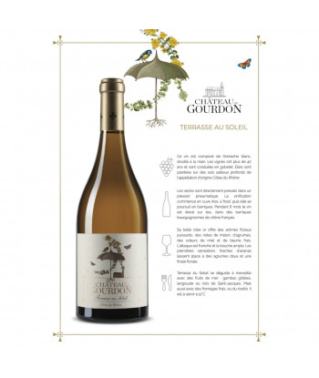 Vin blanc Terrasse au soleil 2020 - Château de Gourdon
