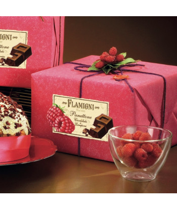 Panettone Framboises et Chocolat Glacé - Flamigni