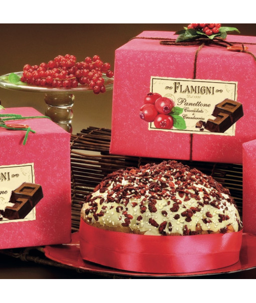 Panettone Cranberries et Chocolat Glacé - Flamigni